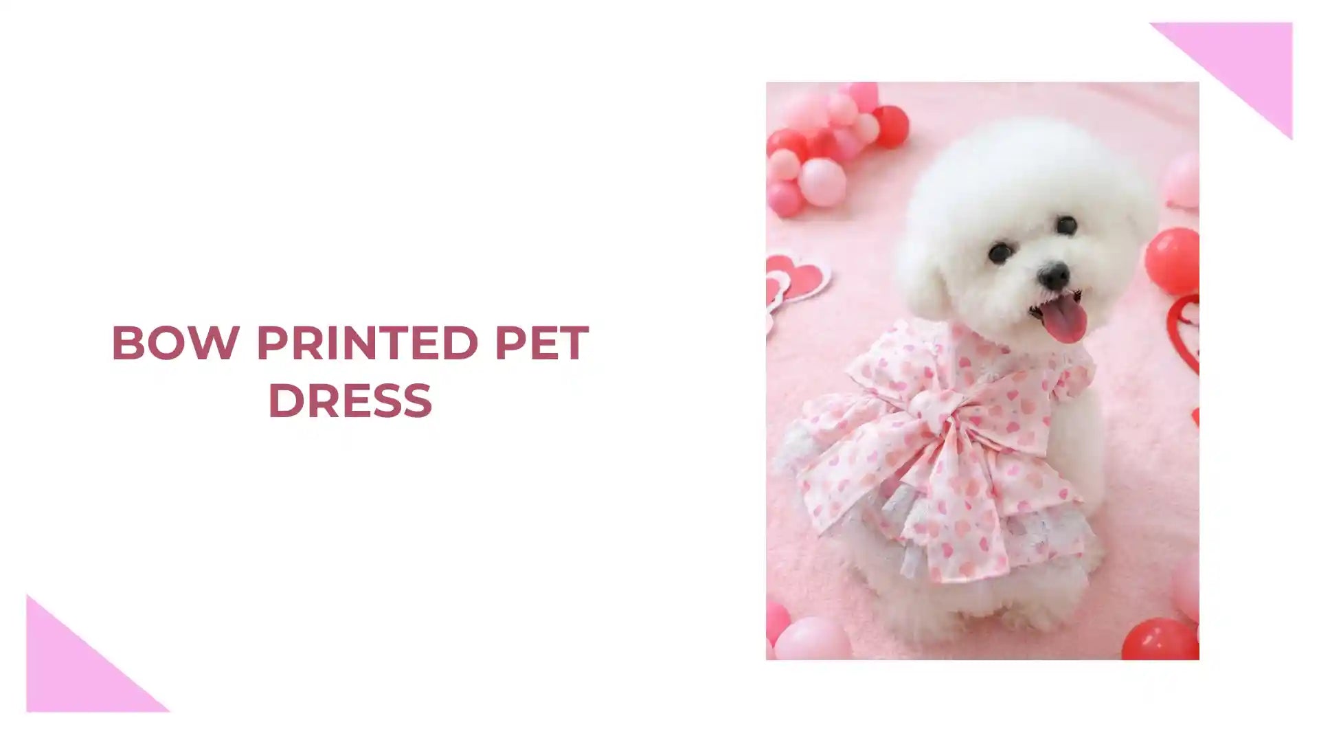 Bow Printed Pet Dress by@Outfy