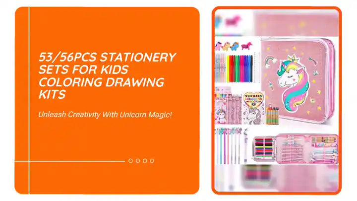 53/56PCS Stationery Sets for Kids Coloring Drawing Kits by@Outfy