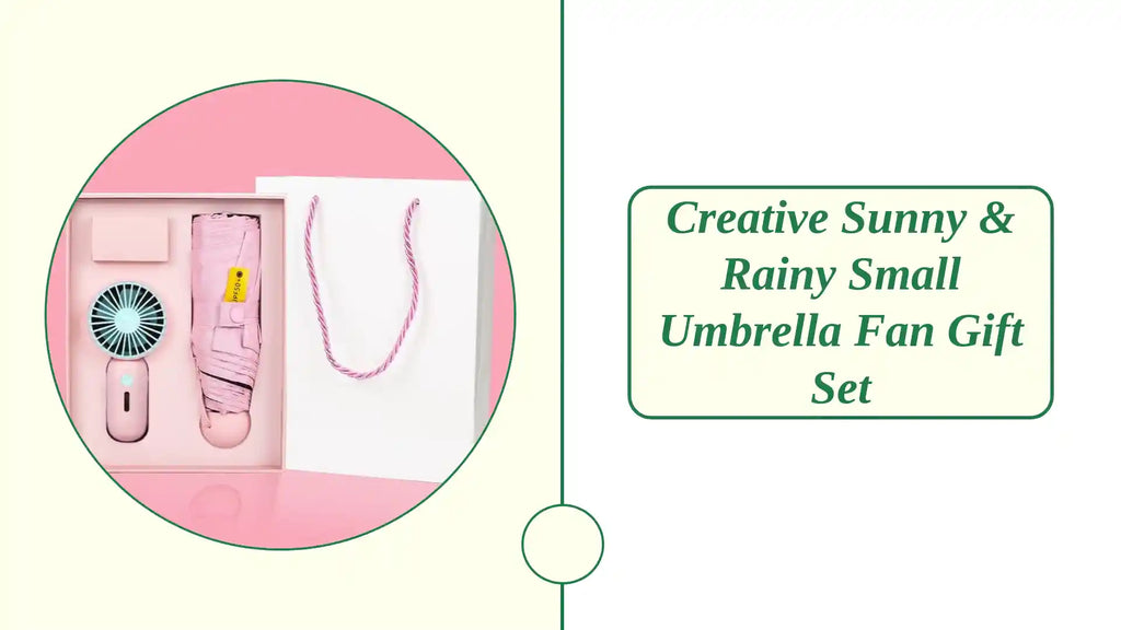 Creative Sunny &amp; Rainy Small Umbrella Fan Gift Set by@Outfy