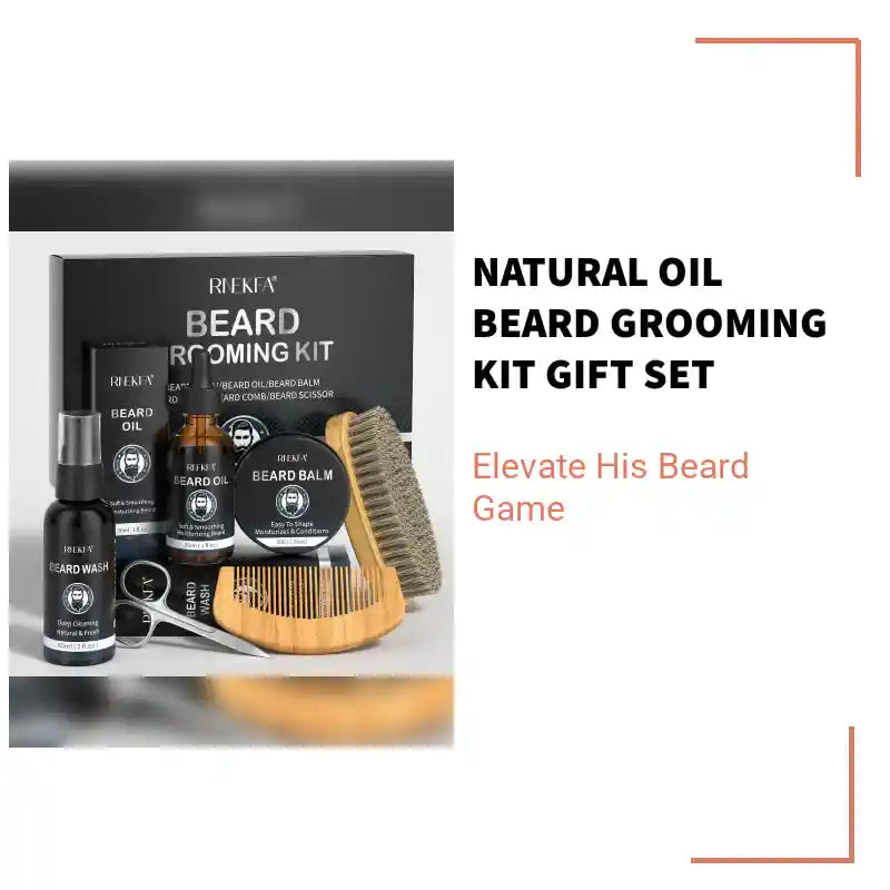 Natural Oil Beard Grooming Kit Gift Set by@Outfy