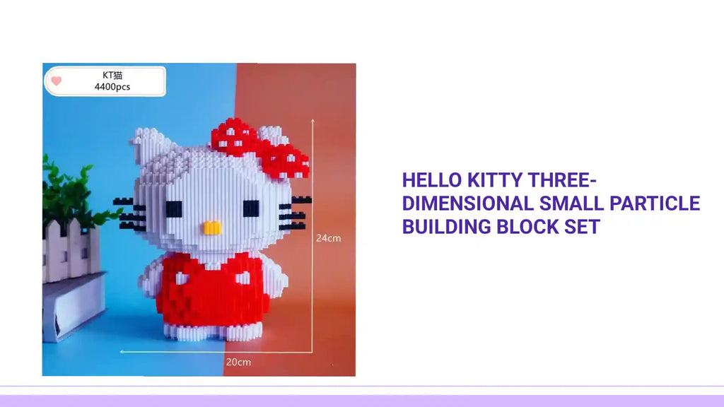 Hello Kitty Three-dimensional Small Particle Building Block Set by@Outfy