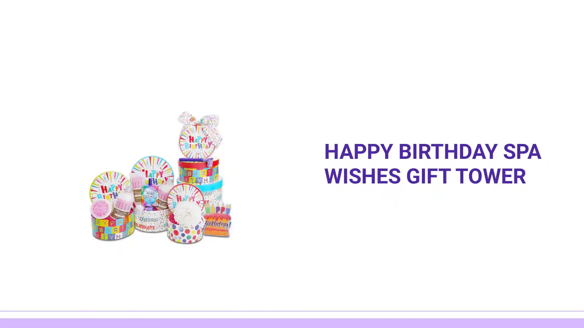 Happy Birthday Spa Wishes Gift Tower by@Outfy