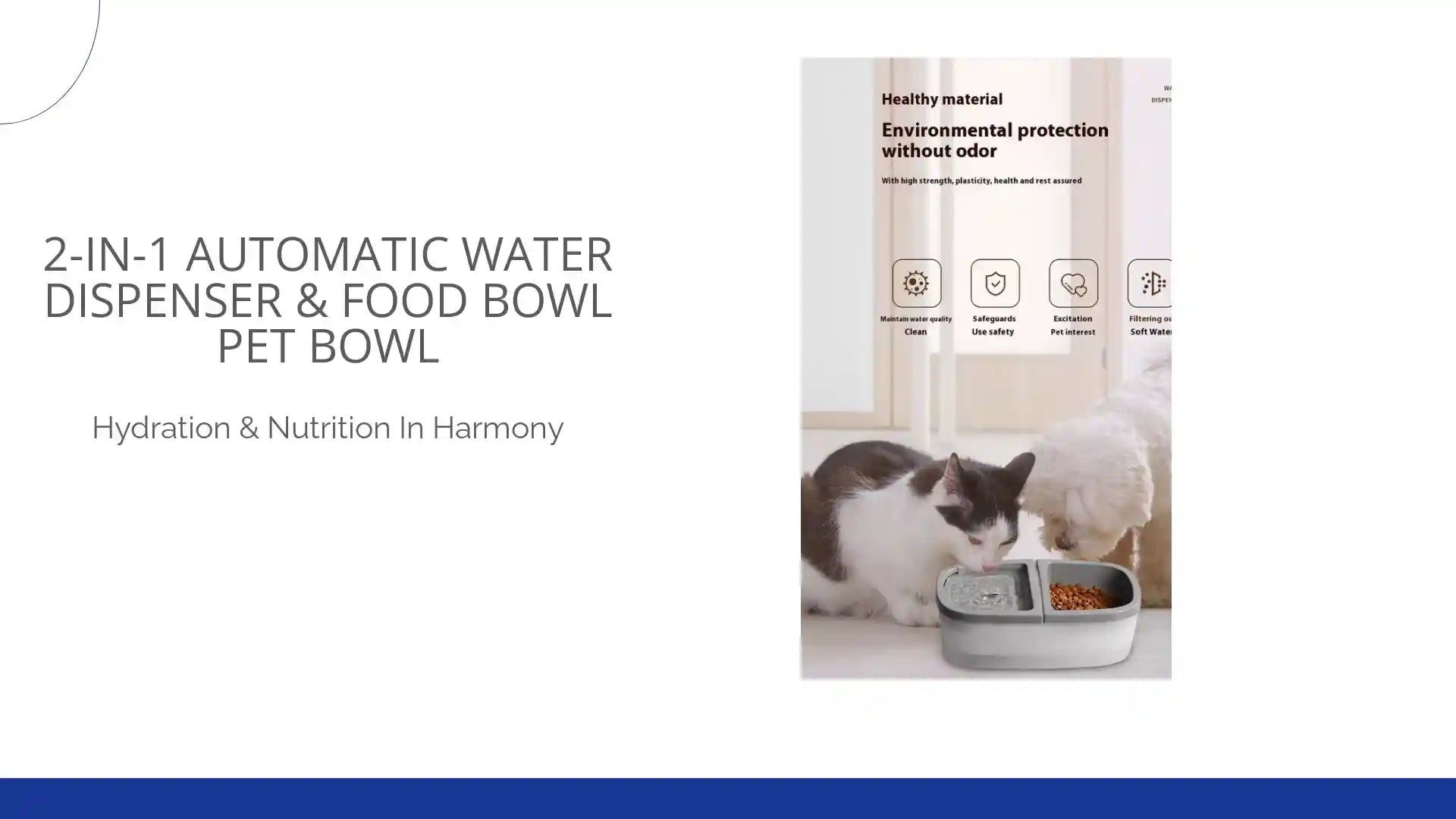 2-in-1 Automatic Water Dispenser &amp; Food Bowl Pet Bowl by@Outfy
