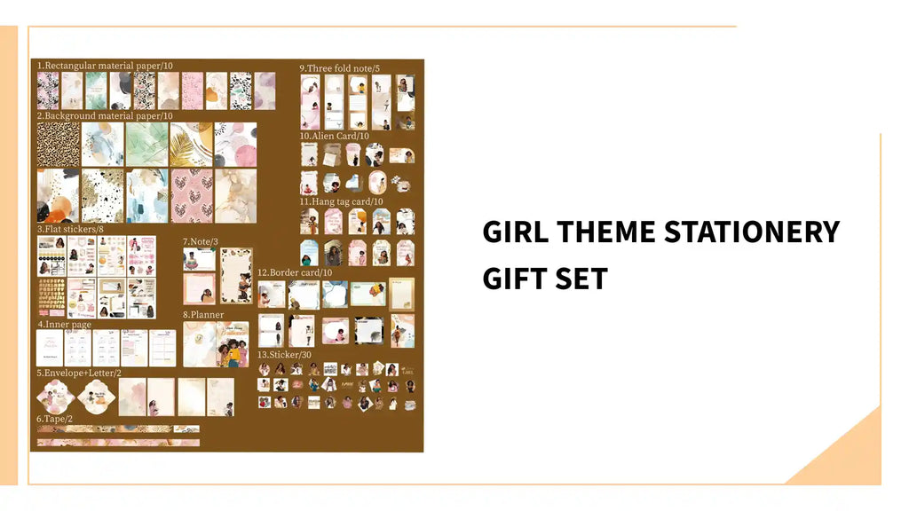 Girl Theme Stationery Gift Set by@Outfy