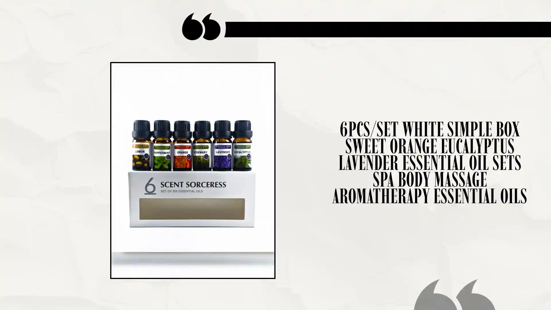 6pcs/Set White Simple Box Sweet Orange Eucalyptus Lavender Essential Oil Sets Spa Body Massage Aromatherapy Essential Oils by@Outfy