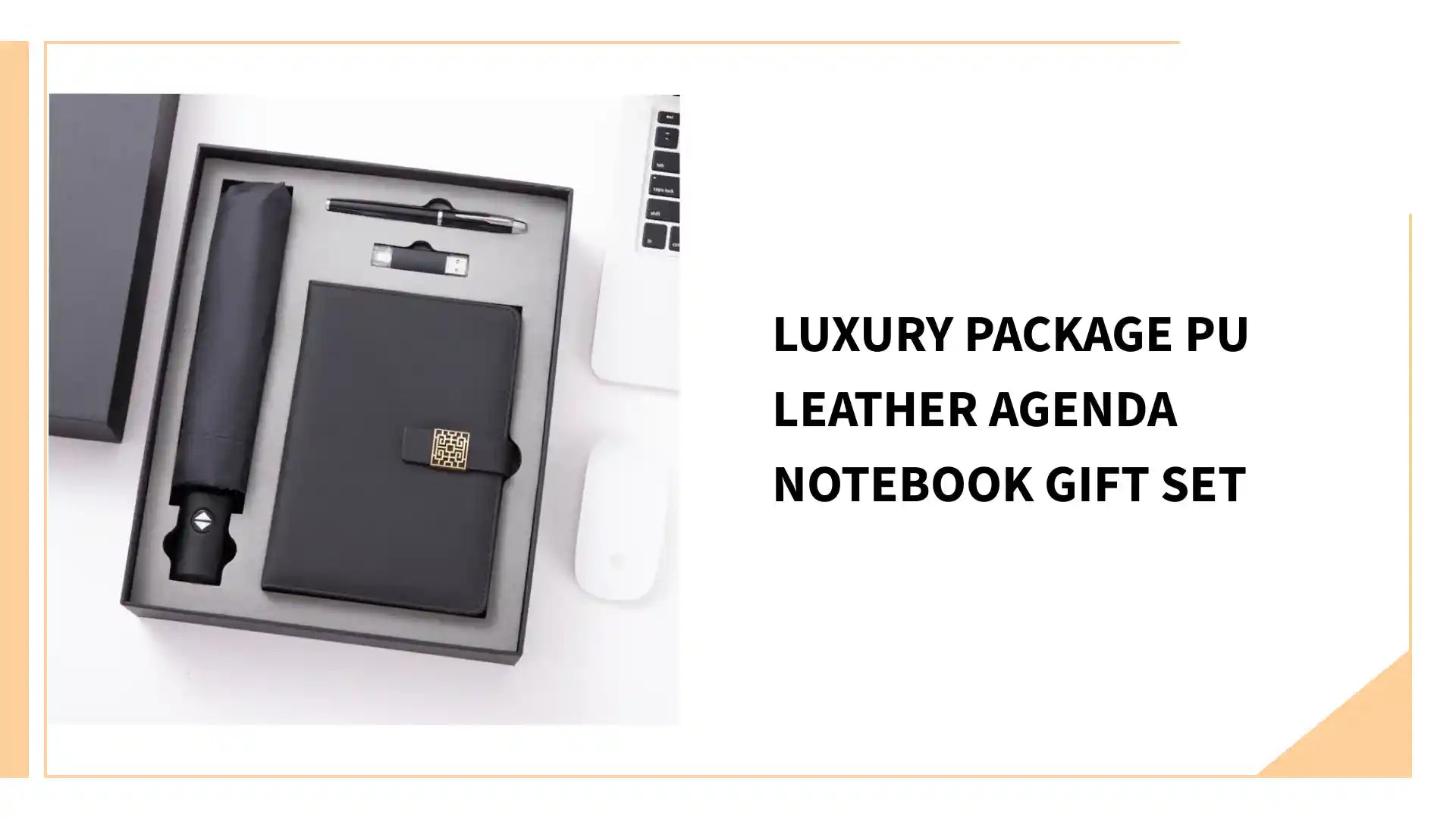 Luxury Package PU Leather Agenda Notebook Gift Set by@Outfy
