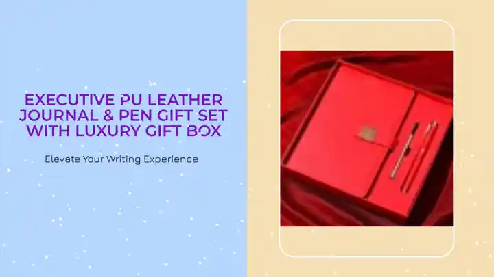 Executive PU Leather Journal &amp; Pen Gift Set with Luxury Gift Box by@Outfy