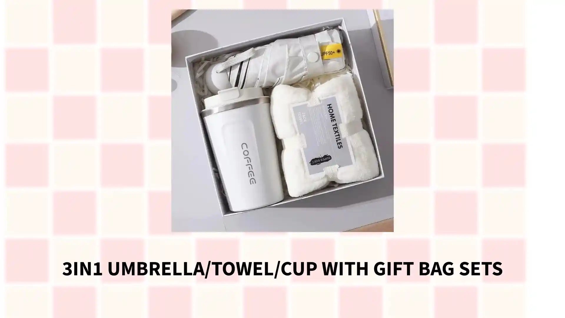 3IN1 Umbrella/Towel/Cup with Gift Bag Sets by@Outfy