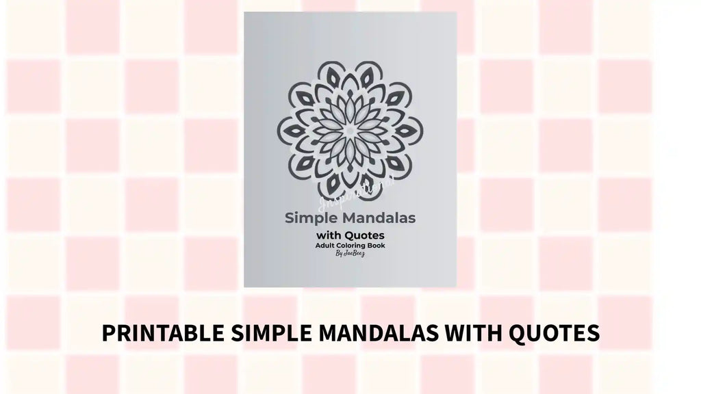 Printable Simple Mandalas With Quotes by@Outfy