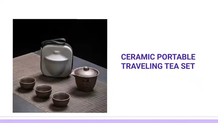 Ceramic Portable Traveling Tea Set by@Outfy