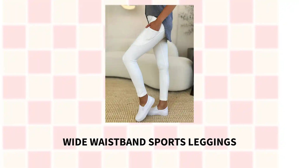 Wide Waistband Sports Leggings by@Outfy
