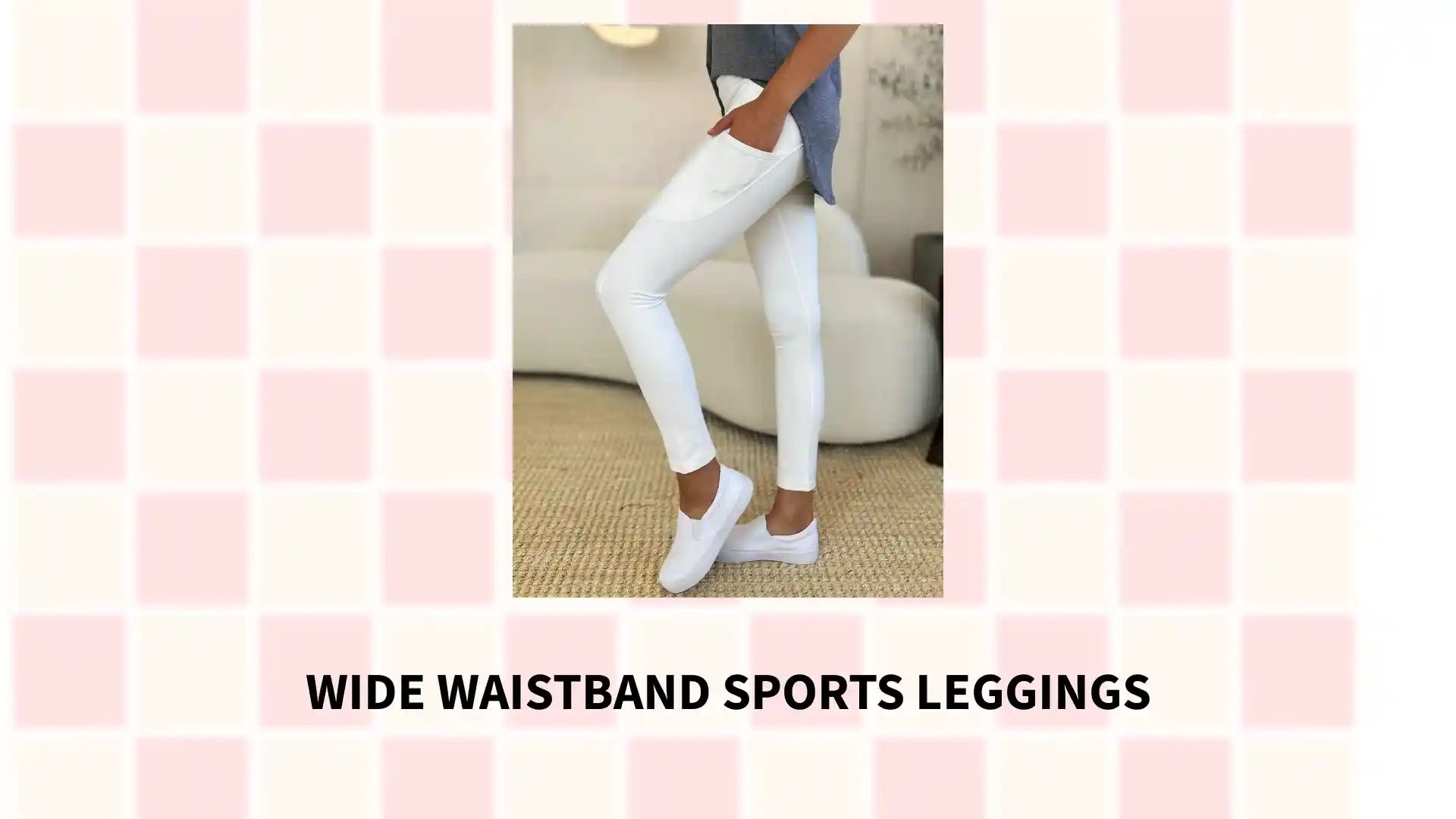 Wide Waistband Sports Leggings by@Outfy